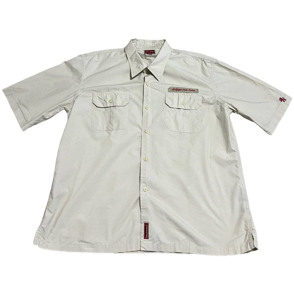 Hilfiger Red Label Light Tan Button Down Size XXL